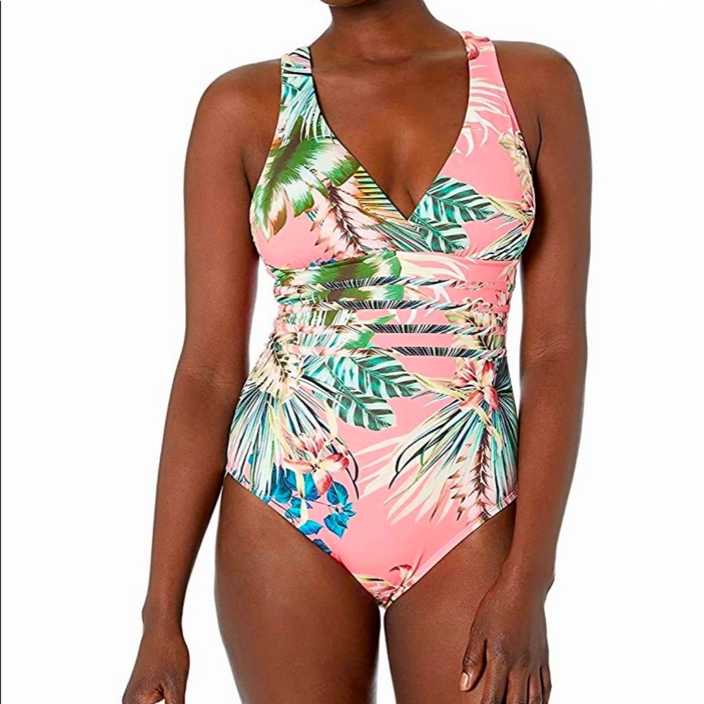 La Blanca Multi Strap Cross Back One Piece Swimsuit